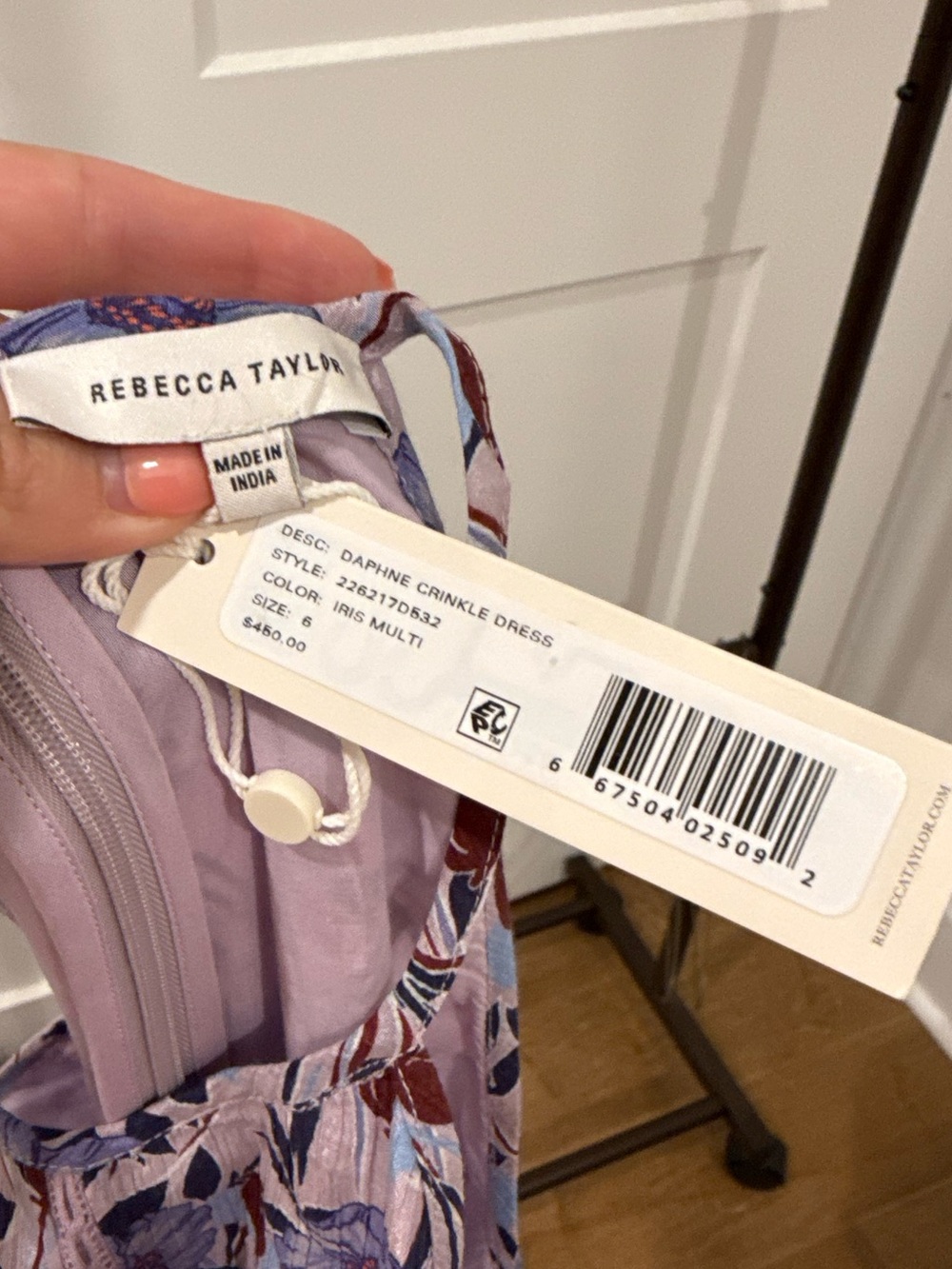 NWT Rebecca Taylor Daphne Crinkle Dress - Picture 6 of 6
